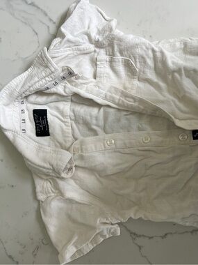 Little Bipsy Men's White Casual Button-Down Shirt